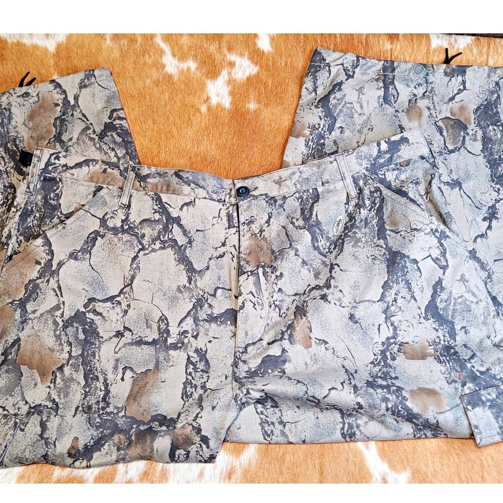 Camo Cargo Pocket Hunting Pants Natural Gear Men's 2XL Gorpcore Utility
